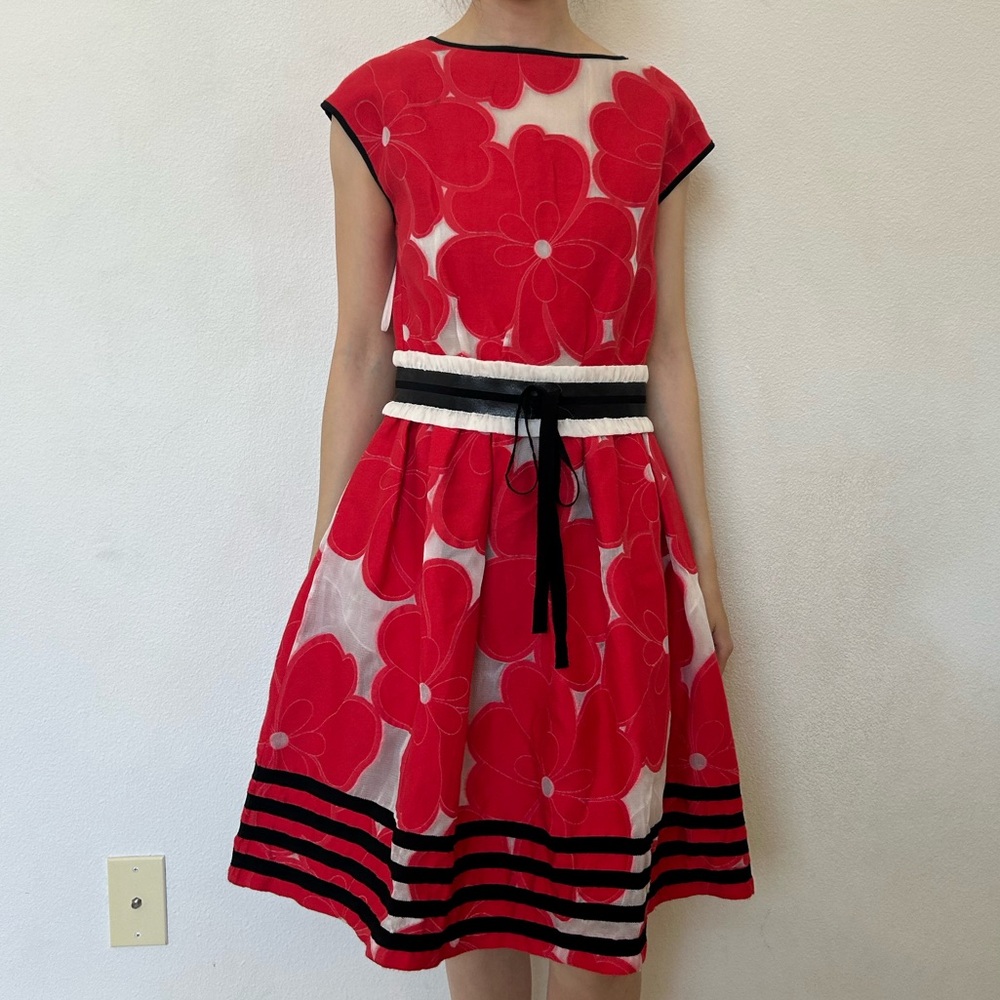Giorgio Armani Red Flower Dress